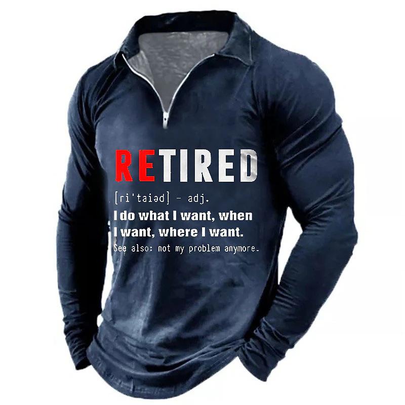 

Printed Long Sleeved Men s Casual Zipper Polo Shirt XXXL тёмно-синий