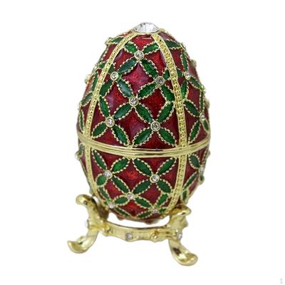 Easter Egg Trinket Box Vintage Design Decoration Faberge Jewelry Holder