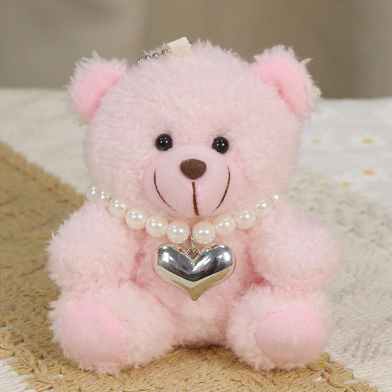 Charming Teddy Bear Keychain Plush Doll - Dressed Up Couple Backpack Ornament Gift