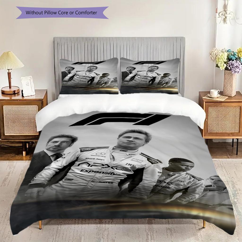 Formula 1 Movie Threepiece Set 1 Duvet Cover 2 Pillowcase Without Core Soft And Comfortable Duvet Cover And Pillowcase