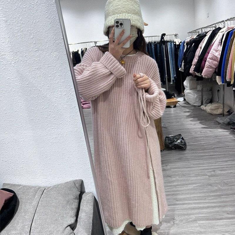 YYFS Moda damska Casual Jesień Zima Jednolity kolor Nadruk Długi rękaw O-Neck Swetry