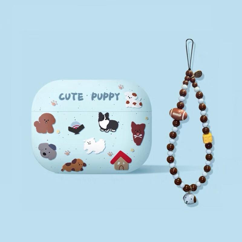 

Чохол для AirPods Pro 3 PL зі ремінцем-бризками синьої фарби