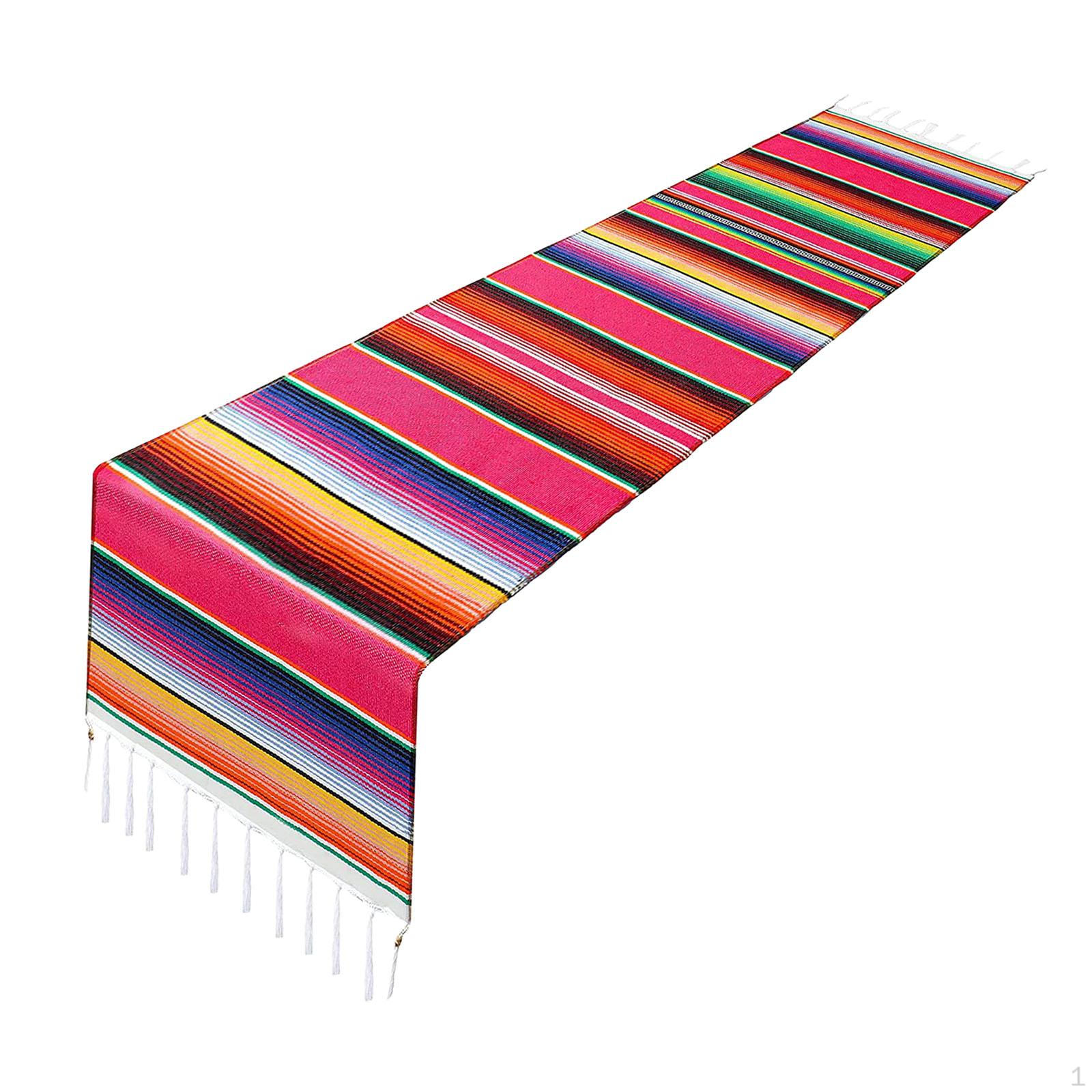 

8 мексиканских скатертей 14 x 84 дюйма, мексиканская серапе для украшения тематической вечеринки, фиесты розы красного