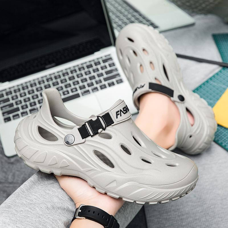 Fashion Men's Outdoor Sandals Sport Slippers Beach Slides Breathable Clogs Men Casual Garden Shoes Non-slip Hiking Men Outdoor Sandals