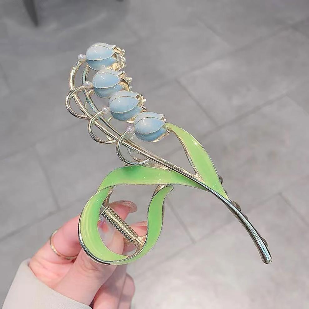 Lily of the Valley Hair Claws For Women Fashion Hair Clip Metal Hair Crab Hair Accessories Headwear