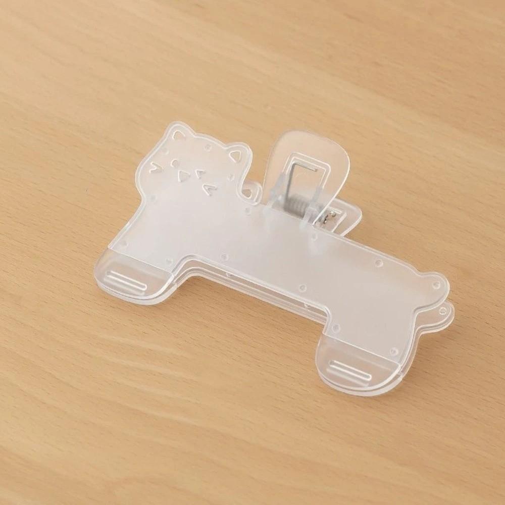 Cute Cat Fixed Book Clips Reading Aid Bookmark Portable Plastic Book Clip  Office