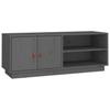 Vidaxl Szafka Pod Tv, Szara, 105X34X40 Cm, Lite Drewno Sosnowe