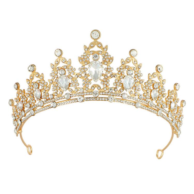 Wedding and Birthday Headband Leaf Inlaid with Rhinestone Crystals Colorful Princess Bridal Accessories