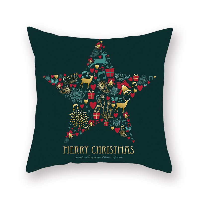 New Christmas Red and Green Pillowcases Printed Sofa Cushions New Home Christmas Pillowcases