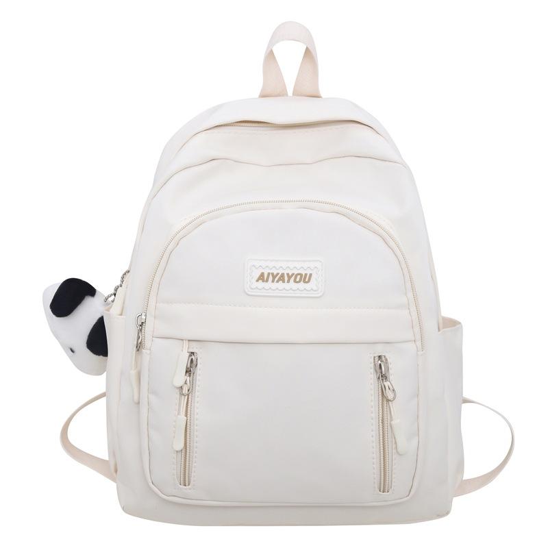 

Рюкзак контрастного кольору. Жіночий дорожній рюкзак. Шкільний ранець для учнів середньої школи білий