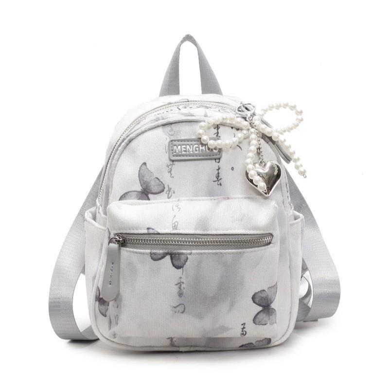 College Style Schoolbag Small Bag Women. 2024 New Korean All-matching Commuting Backpack. National Butterfly Travel Bag.