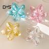 Women Hair Clip Transparent Gradient Color Back Head Hair Claw Strong Grip Shark Hair Accessories Daily Wear