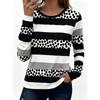 Women's Polka Dot Color Block Print Crew Neck T-Shirt, Casual Tops for Spring Summer Daily Streetwear