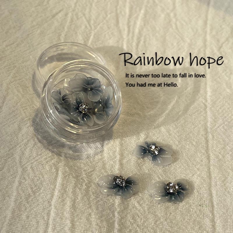 

Retro Chinese Lotus Gradient Nail Art Kit - DIY Two-Color Wearable Nail Embellishments