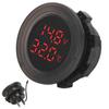 Dual Display Temperature Voltmeter Clear Stable Display Waterproof Simple Installation Car Thermometer Detector
