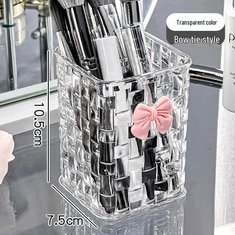 Transparent Desktop Pen Holder and Stationery Organizer for Home or Office Use