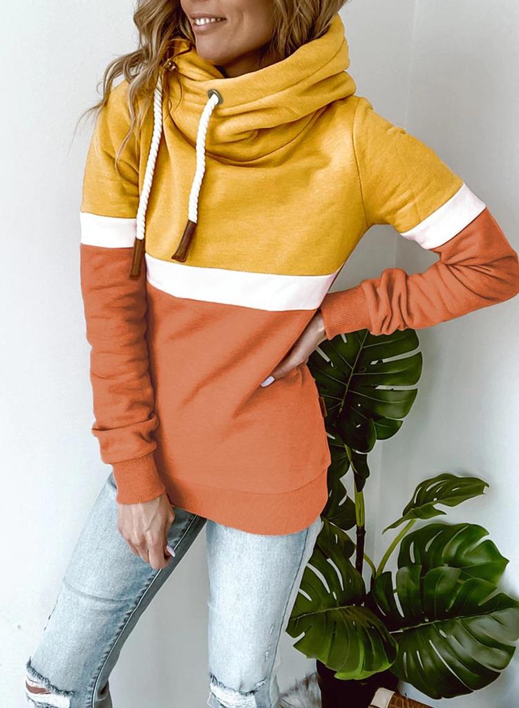 Sweat à capuche décontracté pour femme style européen-américain Automne/Hiver 2024