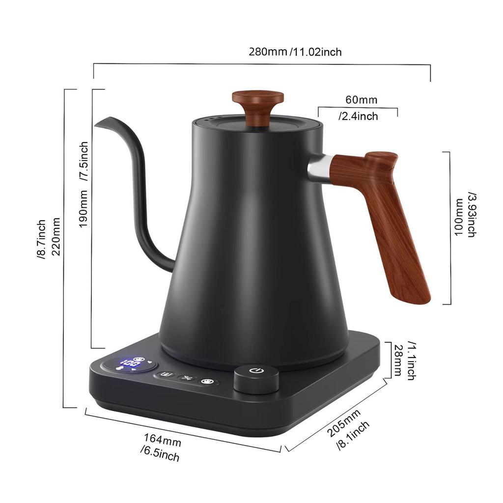 Smart Intelligent Constant Temperature Electric Kettle Hand Brewed Coffee Pot Gooseneck Pot Used Brewing Milk Powder Heating Pot