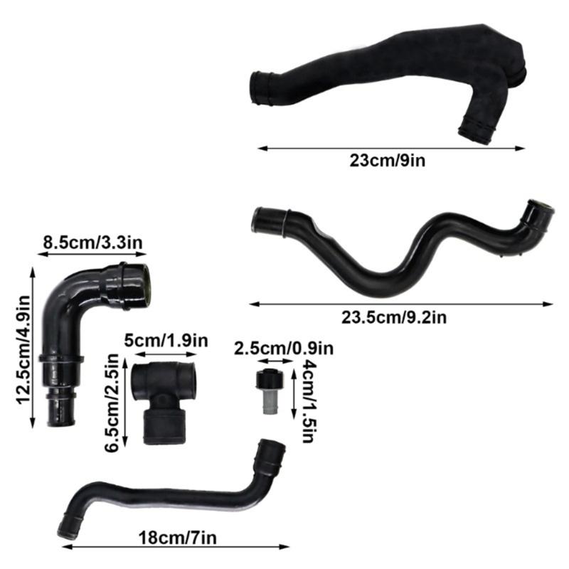 Pentru B5 1.8T Golf4 MK4 MK5 Supape de ventilație carter Furtun Separator de ulei Set complet 035103245G 06A103221AH 06A103213F