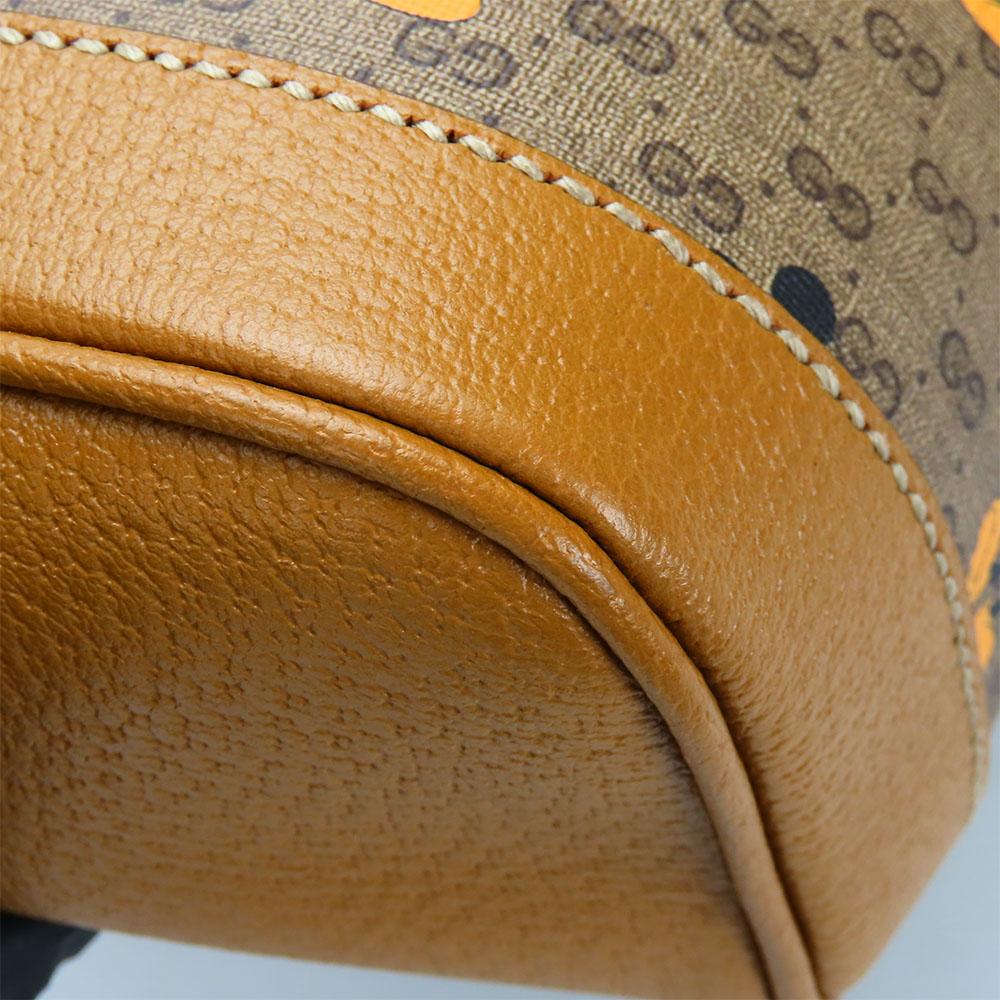 Used GUCCI Backpack Â· Daypack Small backpack 552884 GG Supreme Canvas Brown Camel Mickey Mouse