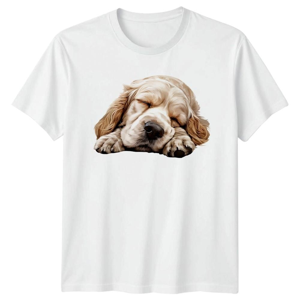 Sleeping Dog Puppy Dogs Animals Unisexs TShirt Unisexs Graphic Tee Unisex Top S