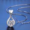 Moissanite Heart Pendant Necklace: S925 Silver, Simple, Elegant, Perfect Gift for Her.