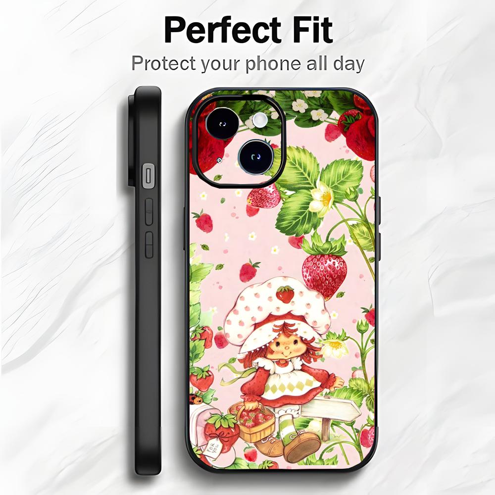Sweet Cute Cartoon S-Strawberry Shortcake Phone Case Phone Case Soft Packaging Lightweight For iPhone17 16 15 14 13ProMax