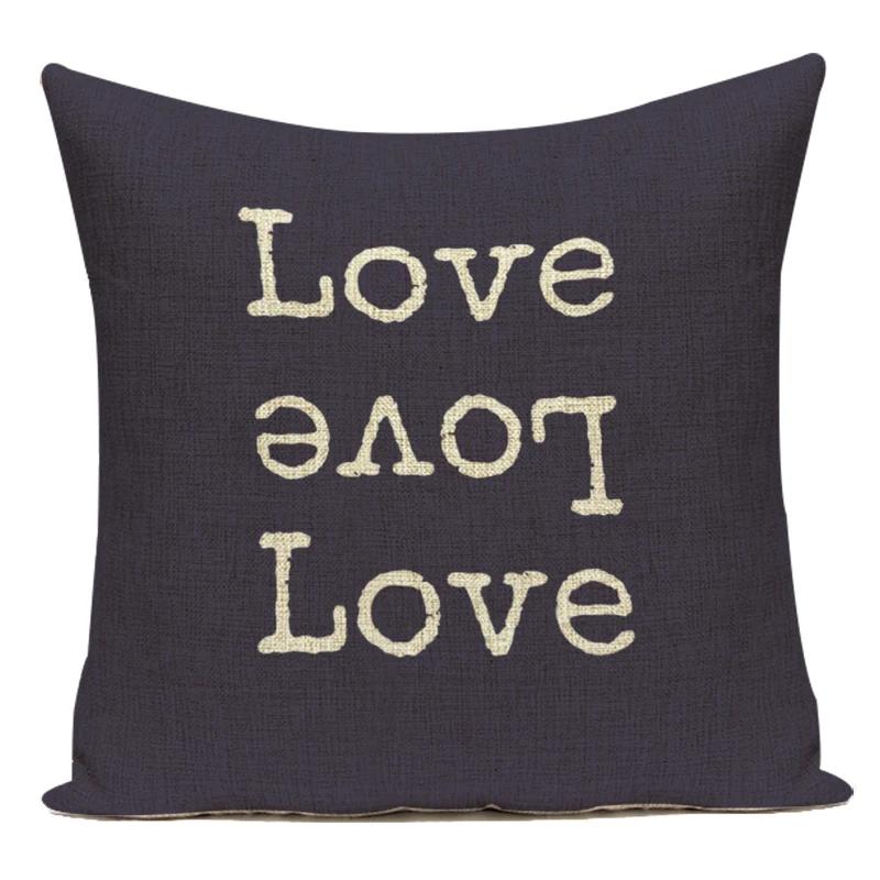 Love Heart Pillow Cover Valentine Day Love You Letters Cushion Cover Home Decor Sofa Bed Wedding Party Decor Pillowcase