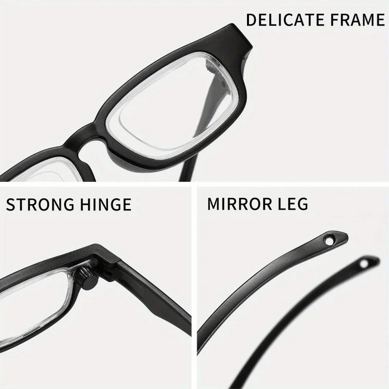 New TR Adjustable Reading Glasses Rotatable Focus 0 5 To 3 5 Diopter Portable Presbyopia Glasses For Men Women