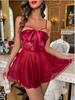 Hot In Sexy Lingerie For Woman Transparent Porno Teddy Costume Babydoll Lace Dress Plus Size Underwear Crotchless Sleepwear