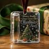 Reusable Christmas Tree Decor Cash Gift Ornament, Clear Acrylic Money Holder, Holiday Xmas Unique Stocking Stuffer for Hanging Decoration, Funny Ways