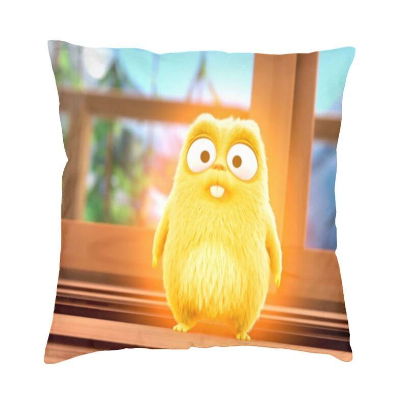 Set Di 2 Federe Per Cuscini 55x55 Cm Con Stampa 3D A Cartoon - Morbide E Reversibili, Con Cerniera, Per Divano E Camera Da Letto - Arancione
