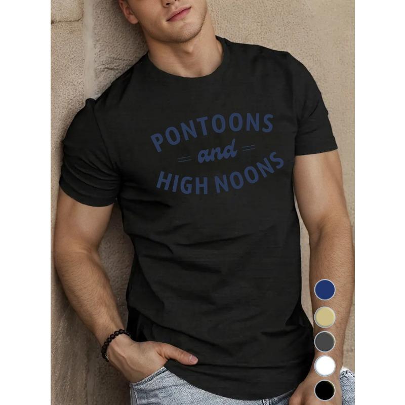 

European Size Men S Short-Sleeve Summer T-Shirt from Pontoons And High Noons. 4XL чорний