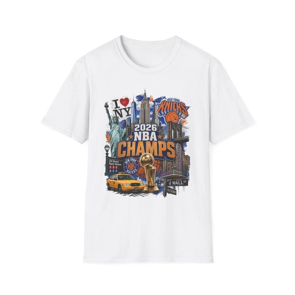 2026 NBA Champs New York Knicks T-Shirt | I Love NY City Skyline S-5XL FREESHIPS