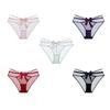 Mesh Women Underwear Hollow Bow Lace Panties Female Lingerie Lace Briefs  Lady