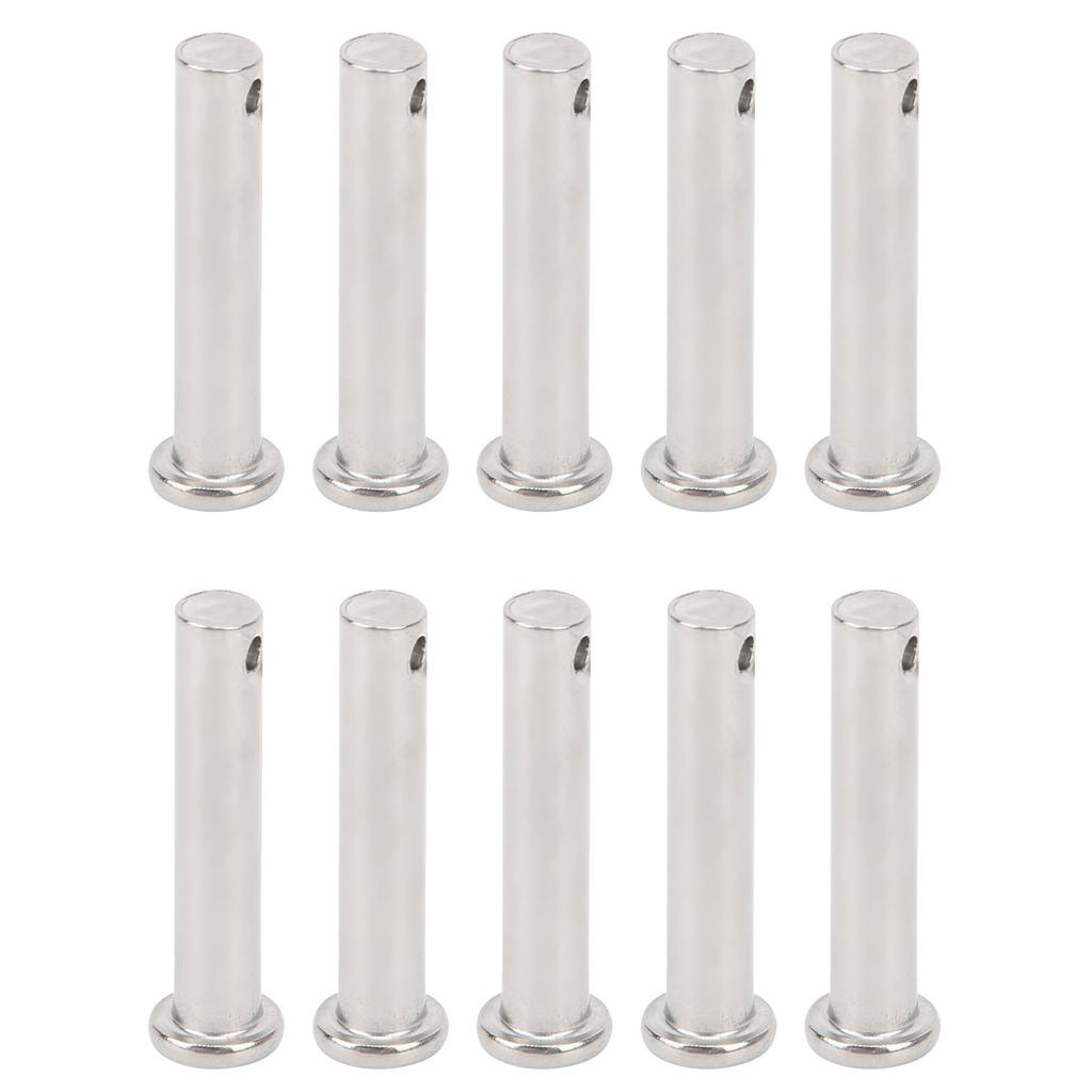 10 ks Kulaté závlačky s plochou hlavou 304 Nerezová ocel Polohovací Lineární Pohyblivé Díly M8x40mm