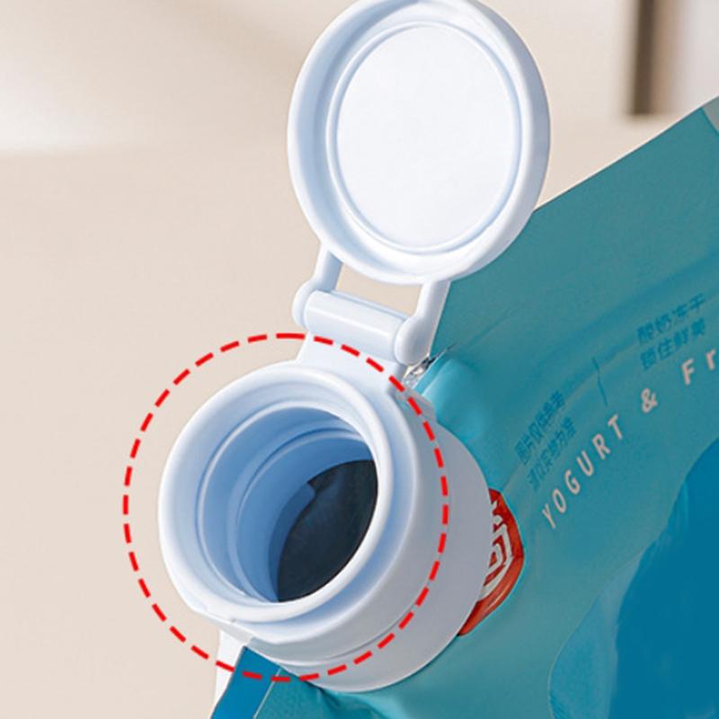 Food Storage Bag Sealing Clips Plastic Cap Sealer Clip With Pour Spouts Snack Candy Storage Keep Food Fresh Kitchen Gadgets