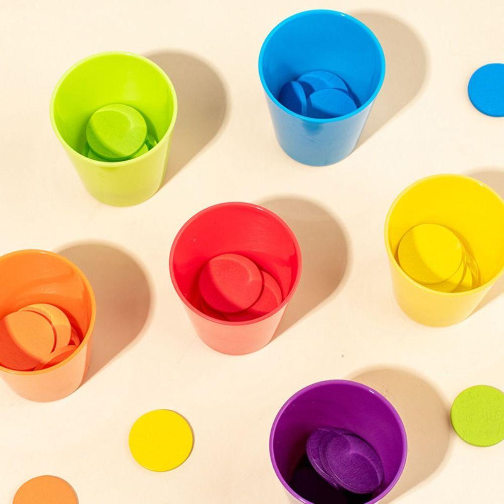 Matching Color Stacked Cups Game Sorting Color Classification Cup Toys  Develops Motor Skills