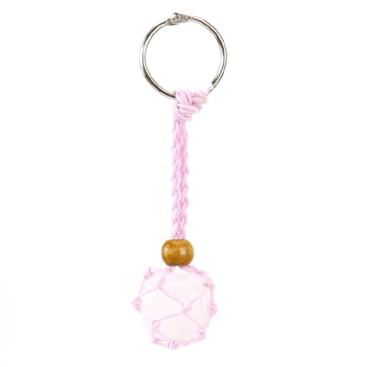 Crystal Stone Holder Hanging-Ornaments Keychain Adjustable Bag Charm Decors Cord Empty Stone Holder Keychain