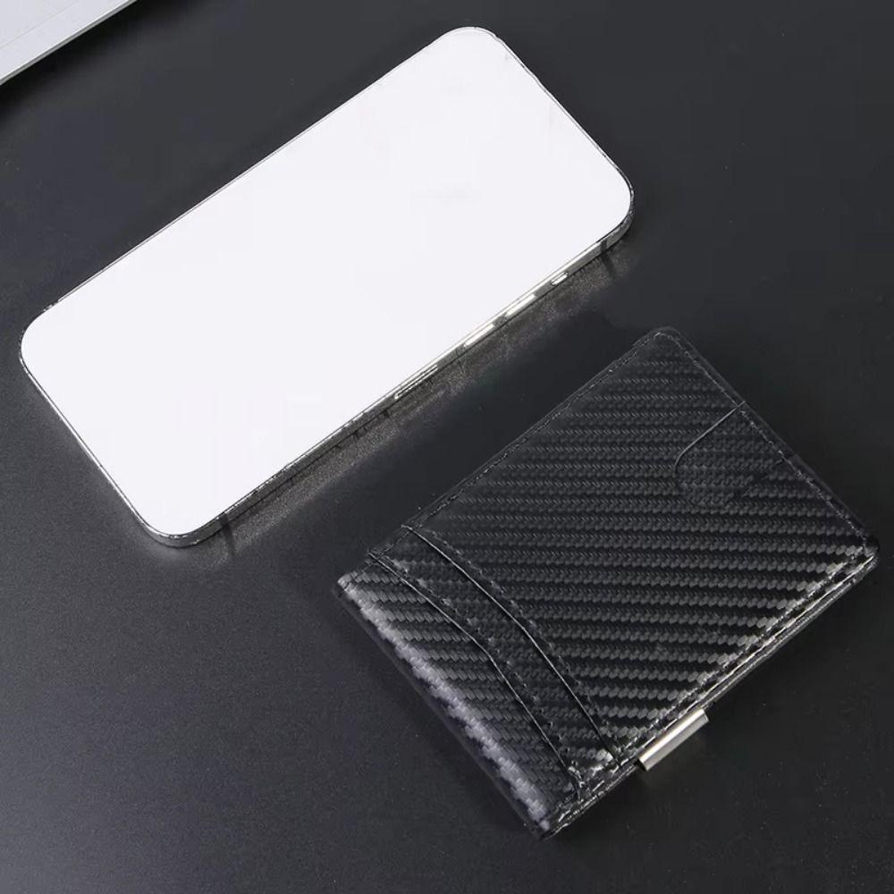 Anti-Theft Carbon Fiber Card Holder Minimalist Men Wallets Credit Card Holder  Business