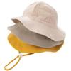 3-12M Children Fisherman's Cap Muslin Cotton Panama for Kids Baby Girl Boy Sun Hat Solid Color UV Bucket Hat Child Outdoor Cap