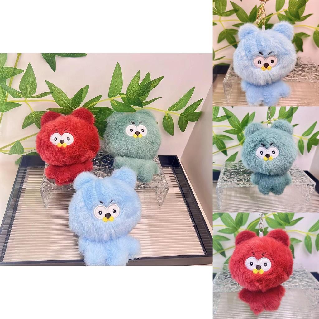 Charming Bear Miniature Plush Toy Cute Owl Pendant For Bags And Accessories Keychain