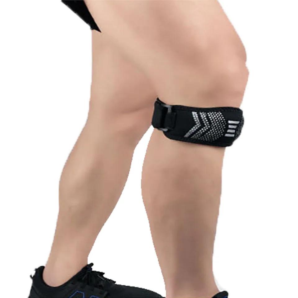 

1 шт., безопасный для кожи, компрессионный спортивный пояс с медленным ударом, регулируемый наколенник для фитнеса, велоспорта, поддержки колена