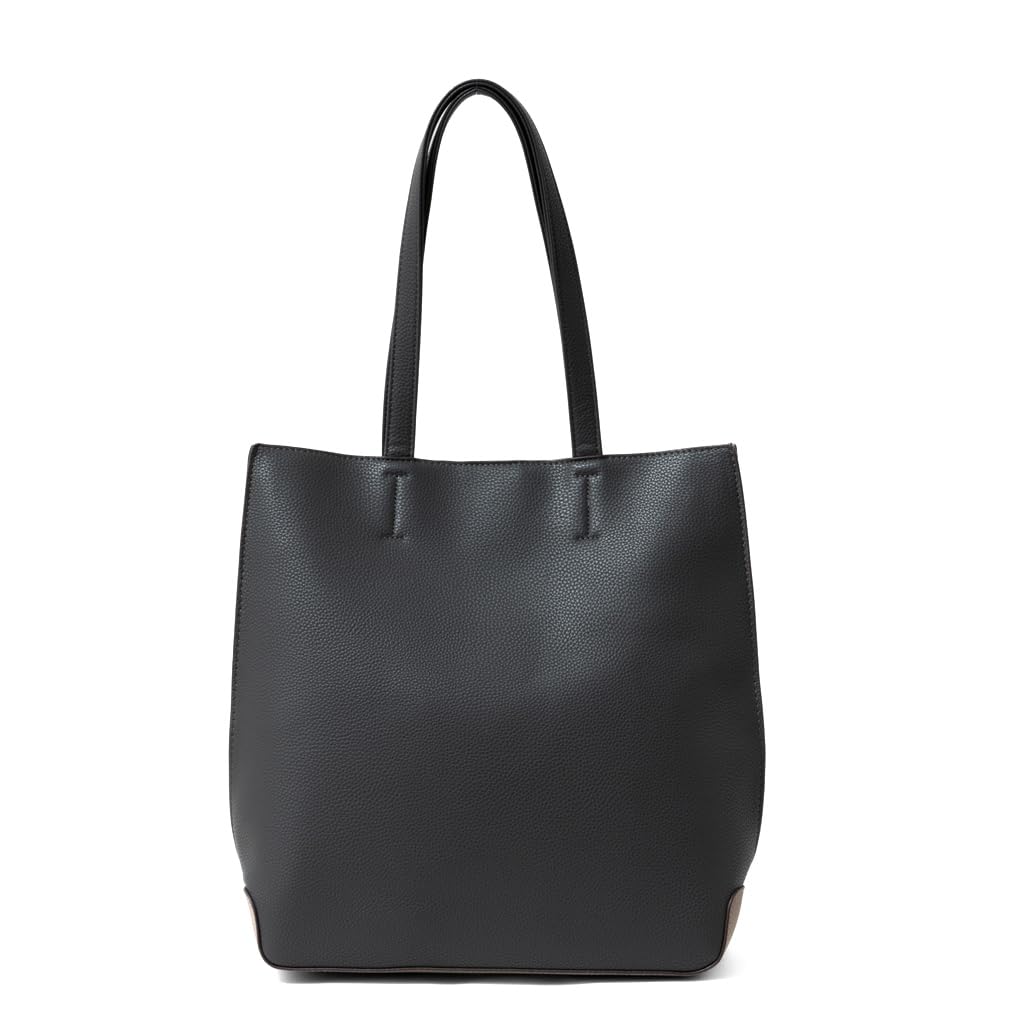 VITAFELICE Women's Two-Tone Square Tote Bag inb-10157p (Dark Gray)