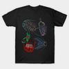 Men Black Print T-shirt Ordovician Era Trilobites 2 No-Cut Transfer Paper Print Cotton Tshirt