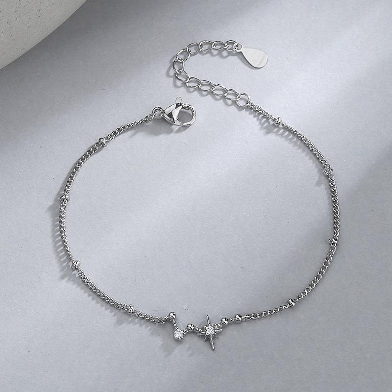 Lindon Zircon Bracelet Jewelry Geometric Bead Chain Link Bracelets Fashion Fine Wedding Gift for Girlfriend Women