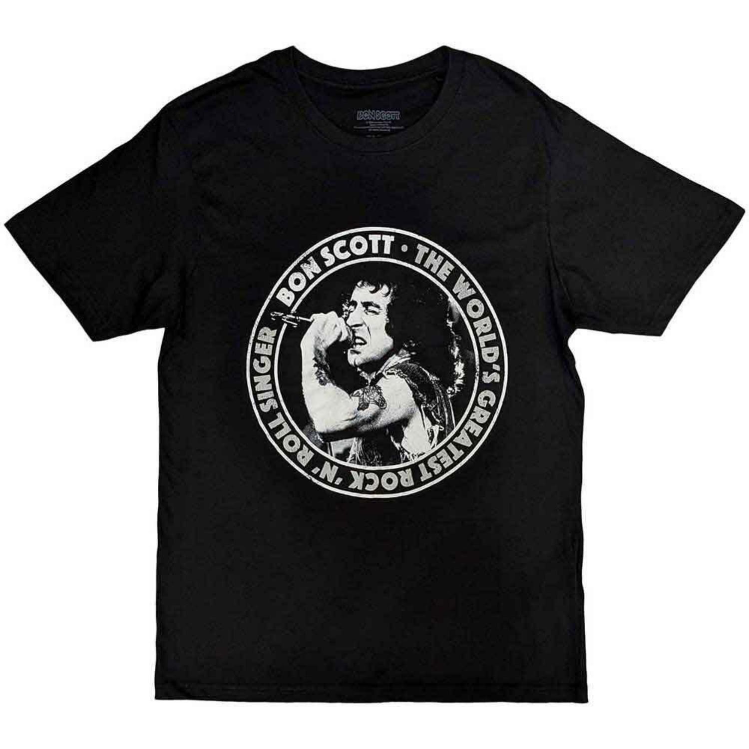 

Bon Scott TWGRRS Circle T-Shirt Black New Unisex T-Shirt S чёрный