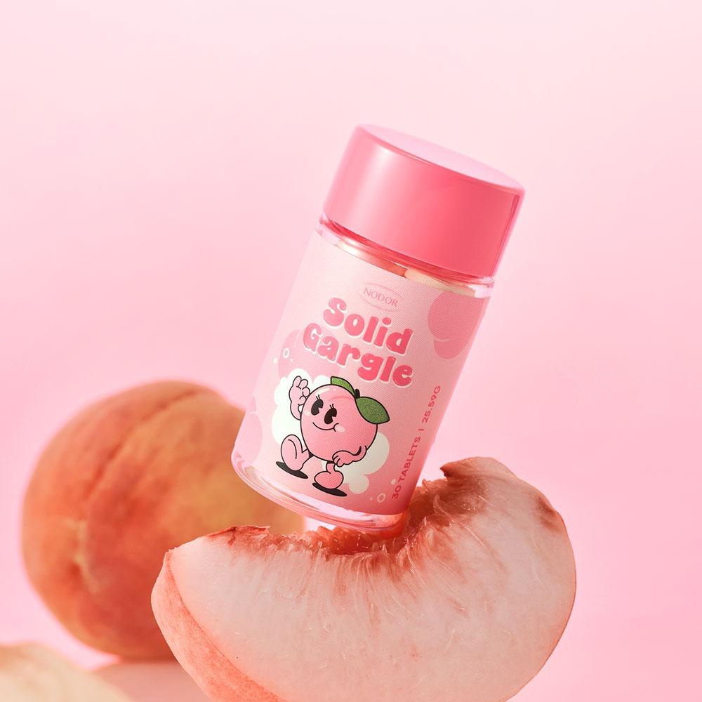 Таблетки для ополаскивания рта NODOR от налета на языке 30 таблеток 01 Peach