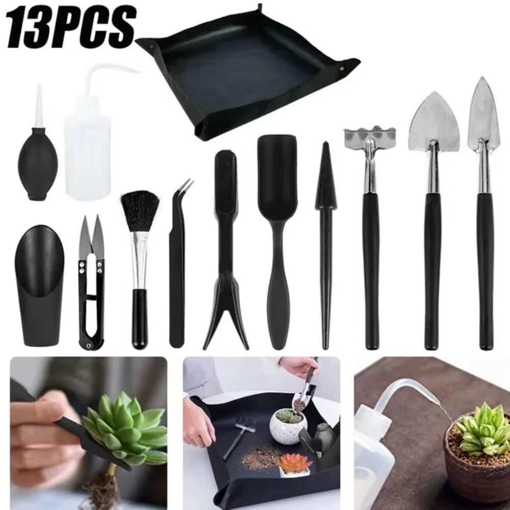 Waterproof Mat Succulent Plants Tools Stainless Steel Bonsai Tools Set Garden Planter Kit  Outdoor
