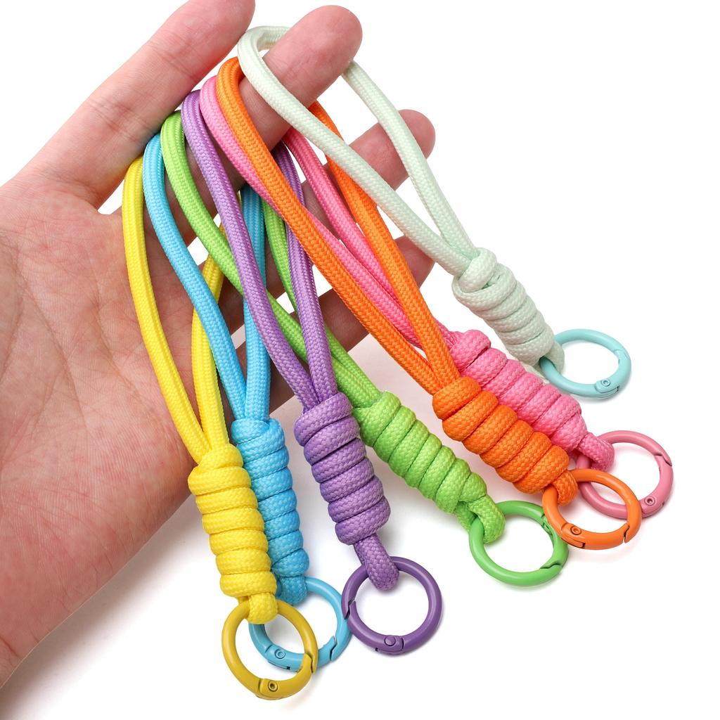 16cm Polyester Versatile Single Strand Umbrella Rope Keychain